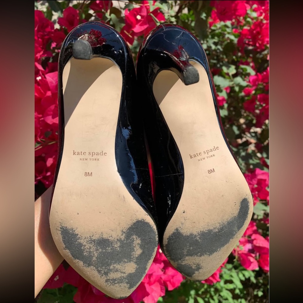 Kate Spade Black Patent Leather Heels size 8 - Picture 5 of 14